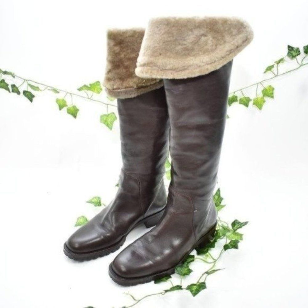 Vintage j galliano Vibram furlined leather boot